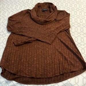 Burnt orange vowel neck sweater